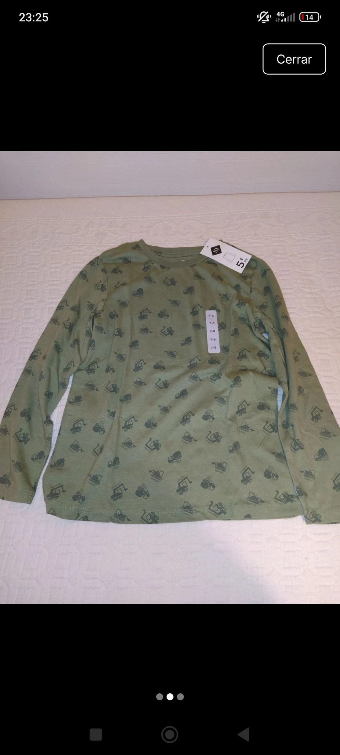 Camiseta larga Tex 7-8 años nueva